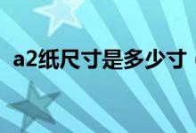 a2紙尺寸是多少寸（a2紙尺寸是多少厘米）