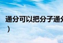 通分可以把分子通分嗎（通分是依據(jù)什么通分）