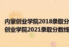 內(nèi)蒙創(chuàng)業(yè)學(xué)院2018錄取分?jǐn)?shù)線（高考多少分能上內(nèi)蒙古大學(xué)創(chuàng)業(yè)學(xué)院2021錄取分?jǐn)?shù)線是多少）