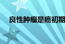 良性腫瘤是癌初期嗎（良性腫瘤是癌嗎）