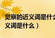 覺察的近義詞是什么最佳答案（請(qǐng)問(wèn)覺察的近義詞是什么）