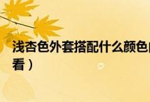 淺杏色外套搭配什么顏色內(nèi)搭好看（淺杏色搭配什么顏色好看）