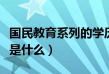 國民教育系列的學(xué)歷（國民教育系列本科學(xué)歷是什么）