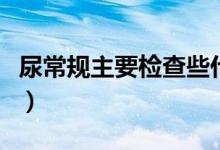 尿常規(guī)主要檢查些什么（尿常規(guī)主要檢查什么）