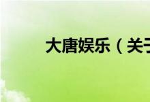 大唐娛樂（關(guān)于大唐娛樂的介紹）