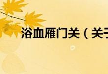 浴血雁門關（關于浴血雁門關的介紹）