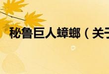 秘魯巨人蟑螂（關(guān)于秘魯巨人蟑螂的介紹）