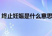 終止妊娠是什么意思（終止妊娠是什么意思）