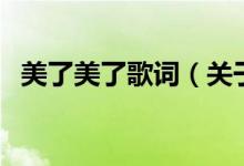 美了美了歌詞（關(guān)于美了美了歌詞的介紹）