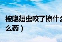 被隱翅蟲咬了擦什么藥水（被隱翅蟲咬了擦什么藥）