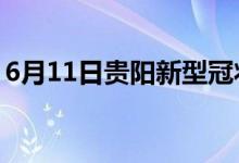 6月11日貴陽新型冠狀病毒肺炎疫情最新消息