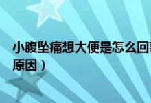 小腹墜痛想大便是怎么回事（小腹墜痛想大便的感覺是什么原因）