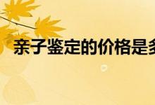 親子鑒定的價(jià)格是多少（親子鑒定的價(jià)格）