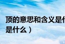 頂的意思和含義是什么（頂真的含義和作用都是什么）