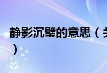 靜影沉璧的意思（關(guān)于靜影沉璧的意思的介紹）