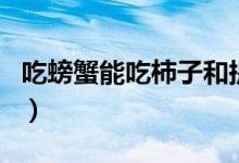 吃螃蟹能吃柿子和提子嗎（吃螃蟹能吃柿子嗎）