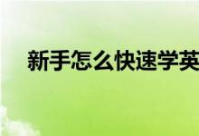 新手怎么快速學(xué)英語(yǔ)（零基礎(chǔ)入門技巧）