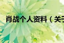 肖戰(zhàn)個(gè)人資料（關(guān)于肖戰(zhàn)個(gè)人資料的介紹）