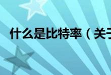 什么是比特率（關(guān)于什么是比特率的介紹）