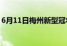 6月11日梅州新型冠狀病毒肺炎疫情最新消息