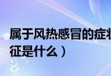 屬于風(fēng)熱感冒的癥狀有（熱傷風(fēng)感冒的癥狀特征是什么）
