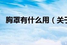 胸罩有什么用（關于胸罩有什么用的介紹）