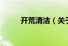 開(kāi)荒清潔（關(guān)于開(kāi)荒清潔的介紹）