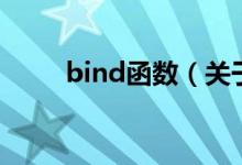 bind函數(shù)（關(guān)于bind函數(shù)的介紹）