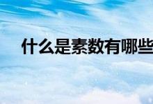 什么是素?cái)?shù)有哪些（什么是素?cái)?shù)有哪些）