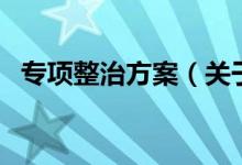 專項整治方案（關(guān)于專項整治方案的介紹）