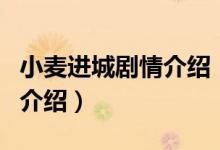 小麥進(jìn)城劇情介紹（關(guān)于小麥進(jìn)城劇情介紹的介紹）