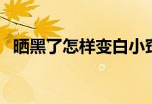 曬黑了怎樣變白小竅門（曬黑了怎樣變白）