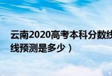 云南2020高考本科分?jǐn)?shù)線（云南2022高考本?？其浫》?jǐn)?shù)線預(yù)測是多少）