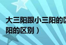 大三陽(yáng)跟小三陽(yáng)的區(qū)別是什么（大三陽(yáng)跟小三陽(yáng)的區(qū)別）