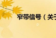 窄帶信號(hào)（關(guān)于窄帶信號(hào)的介紹）