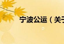 寧波公運(yùn)（關(guān)于寧波公運(yùn)的介紹）