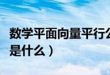 數(shù)學(xué)平面向量平行公式（平面向量的平行公式是什么）