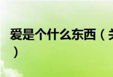 愛(ài)是個(gè)什么東西（關(guān)于愛(ài)是個(gè)什么東西的介紹）