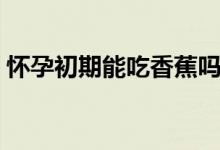 懷孕初期能吃香蕉嗎（懷孕初期能吃石榴嗎）