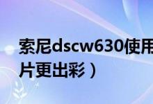 索尼dscw630使用說明（理解這些讓你的照片更出彩）