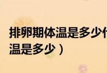 排卵期體溫是多少什么時候測最好（排卵期體溫是多少）