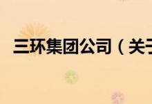 三環(huán)集團(tuán)公司（關(guān)于三環(huán)集團(tuán)公司的介紹）