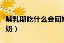 哺乳期吃什么會(huì)回奶食譜（哺乳期吃什么會(huì)回奶）