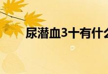 尿潛血3十有什么后果（尿潛血3十）