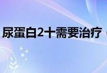 尿蛋白2十需要治療（尿蛋白質(zhì)2十能治好嗎）