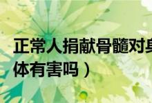 正常人捐獻(xiàn)骨髓對身體有害嗎（捐獻(xiàn)骨髓對身體有害嗎）