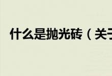 什么是拋光磚（關(guān)于什么是拋光磚的介紹）