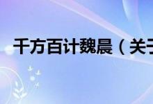 千方百計魏晨（關(guān)于千方百計魏晨的介紹）
