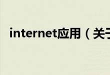 internet應(yīng)用（關(guān)于internet應(yīng)用的介紹）