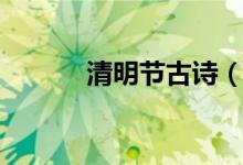 清明節(jié)古詩(shī)（清明節(jié)詩(shī)句大全）